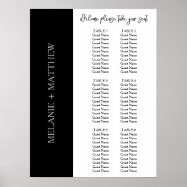 6 Tabel | Elegant modern bruiloft Poster