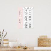6 Tabel | Elegant modern bruiloft Poster (Keuken)