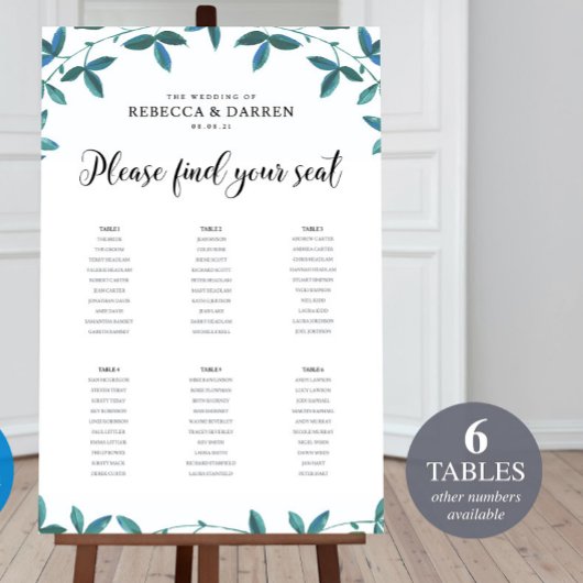 6 Tabel Groene olievloeistof Eucalyptuszentaart Poster