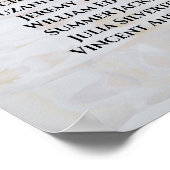 6 Tabel White Reflections Wedding Seating Chart Poster (Hoek)