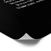 6 Tabel Zilverige zwarte-weduwenkaart Poster (Hoek)