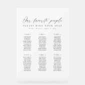 6 Tables Favorite People Acrylic Seating Chart Acryl Bord (Voorkant)