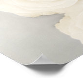 6 Tafel Elegant Wit Rose Bruiloft Zittafel Poster (Hoek)