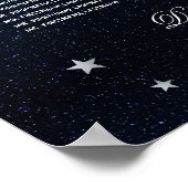 6 Tafel Hemels Huwelijk Sterren Maan Zitplaats Gra Poster (Hoek)