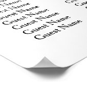 6 tafel moderne eucalyptus bruiloft zitplaatsen gr poster (Hoek)