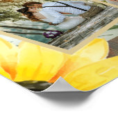 6 Tafel Rustige houten ZONNEN FOTOZITTING Poster (Hoek)