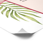 6 Tafel Tropical Arch Hawaii Bruiloft Zitkaarten Perfect Poster (Hoek)