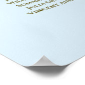 6 Tafel - Verzamelkaart voor blauwe en gouden brui Poster (Hoek)