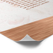 6 Tafel-weduwenkaart Faux Copper Marble Poster (Hoek)