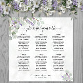 6 Tafelbruidplaatje Lavender Eucalyptus Poster
