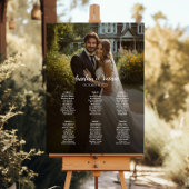 6 tafels elegante foto bruiloft zitgrafiek poster