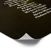 6 tafels elegante foto bruiloft zitgrafiek poster (Hoek)