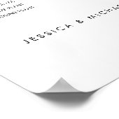 6 Tafels Modern Vind uw Zitplaatskaart Poster (Hoek)