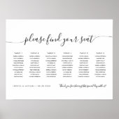 6 Tafels Modern Vind uw Zitplaatskaart Poster (Voorkant)