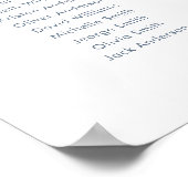 6 Tafels Onze favoriete Mensen Zittingkaart Poster (Hoek)