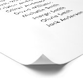 6 Tafels Onze favoriete Mensen Zittingkaart Poster (Hoek)