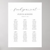 6 Tafels Simpel Zitplaatsindeling voor onze favori Poster (Voorkant)