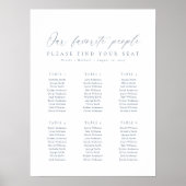 6 Tafels Stoelindeling van onze favoriete mensen Poster (Voorkant)