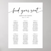6 tafels Vind uw zitplaatskaart Poster (Voorkant)