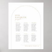 6 Tafels Welkom Zitplaatsindeling Poster (Voorkant)