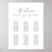 6 Tafels Welkom Zitplaatskaart Poster (Voorkant)