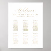 6 Tafels Welkom Zitplaatskaart Poster (Voorkant)