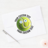 6 Tennisbal Gepersonaliseerde tekst Aangepaste Hap Ronde Sticker (Envelop)