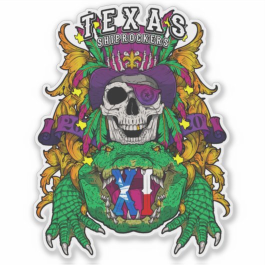 6" Texas ShipRockers Vinyl Sticker (Voorkant)