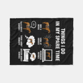 6 Things I Do In My Spare Time - Horse Riding Fleece Deken (Voorkant (Horizontaal))