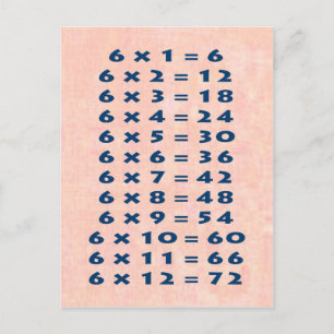 #6 Times Table Collectible Briefkaart