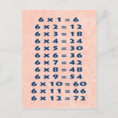 #6 Times Table Collectible Briefkaart (Voorkant)