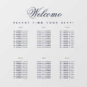 6 Transparante weergave van tabel in marineschema  Raamsticker (Vel)