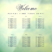 6 Transparante weergave van tabel in marineschema  Raamsticker (Vel 3)