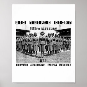 6 Triple 8 Zwarte Vrouwen Legerkorps 6888ste Goede Poster