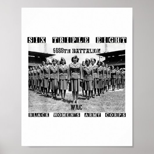 6 Triple 8 Zwarte Vrouwen Legerkorps 6888ste Goede Poster (Voorkant)