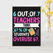 6 van de 7 leraren denken dat 67% van de studenten kaart (Gele Bloem)