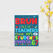 6 van de 7 leraren denken dat 67% van de studenten kaart (Gele Bloem)