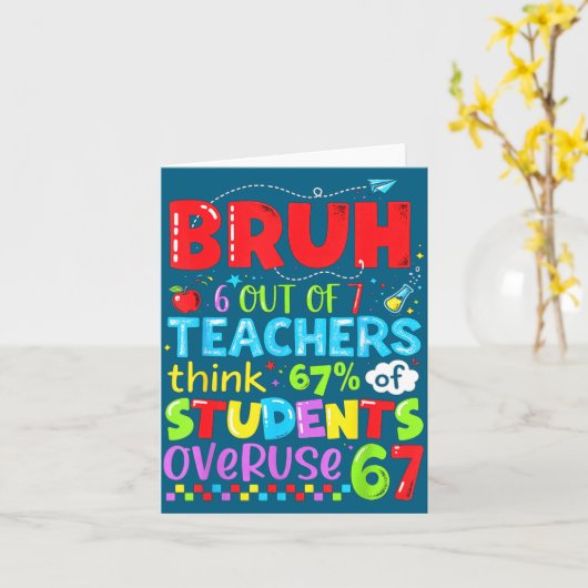 6 van de 7 leraren denken dat 67% van de studenten kaart (Gele Bloem)