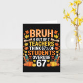 6 van de 7 leraren denken dat 67% van de studenten kaart (Gele Bloem)