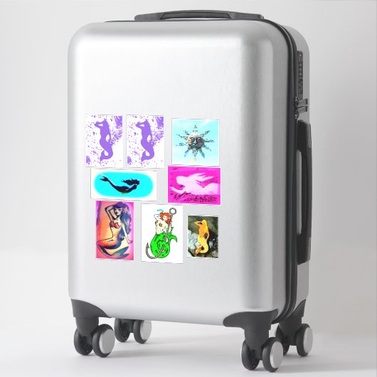 6 variëteit mermaid sticker (Koffer)
