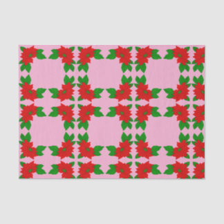 (6 vellen) Roze Poinsettia Tissue Paper Tissuepapier