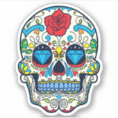 6 Verbrandingskaarsen Sticker (Voorkant)