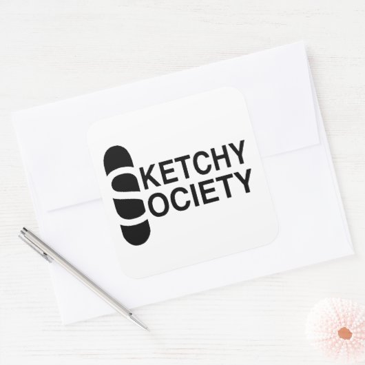 6 Verpakkingen Vierkante Sticker (Envelop)