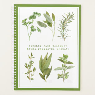 6 VERSCHE KRUIDEN 8.5x11 Planner / Groen