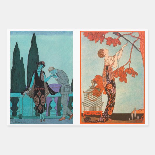 6 verschillende design van George Barbier Inpakpapier Vel (Voorkant 3)