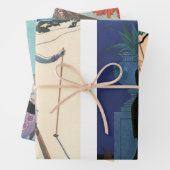 6 verschillende design van George Barbier Inpakpapier Vel (In situ)