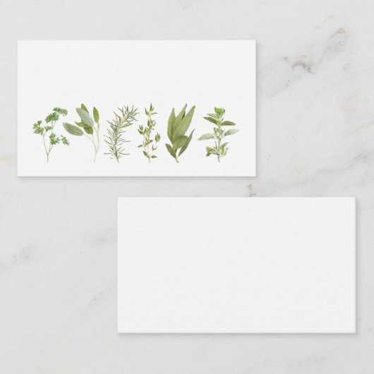 6 VERSE KRUIDEN 3.5x2 Platte Note Kaart Notitiekaartje (Voorkant / Achterkant)