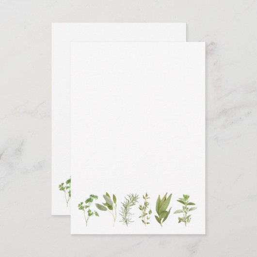 6 VERSE KRUIDEN 3.5x5 Blank Platte Kaart (Voorkant / Achterkant)