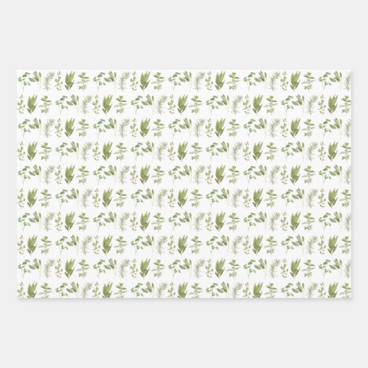 6 VERSE KRUIDEN Vlak Blad Verpakkend Document Inpakpapier Vel (Voorkant 2)