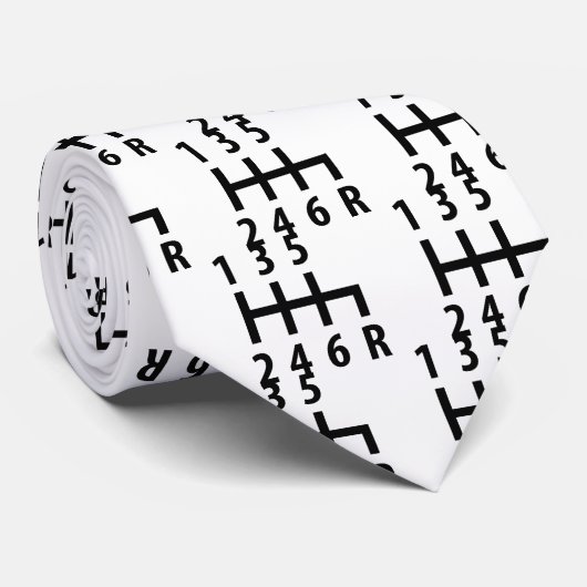 6 versnellingsauto zwart stropdas (Opgerold)